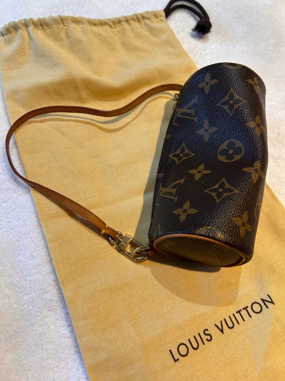 Louis Vuitton Monogram Canvas Mini Cylinder Bag in Brown - Picture 4 of 7